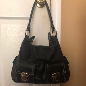 Marc Jacobs black large leather hobo bag